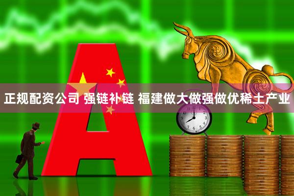 正规配资公司 强链补链 福建做大做强做优稀土产业